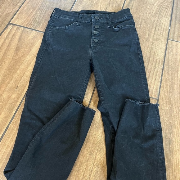 Mother the pixie ankle fray in not guilty black jean size 26 - Picture 6 of 6